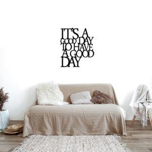 Decorative metal wall accessory Its A Good, colour: black