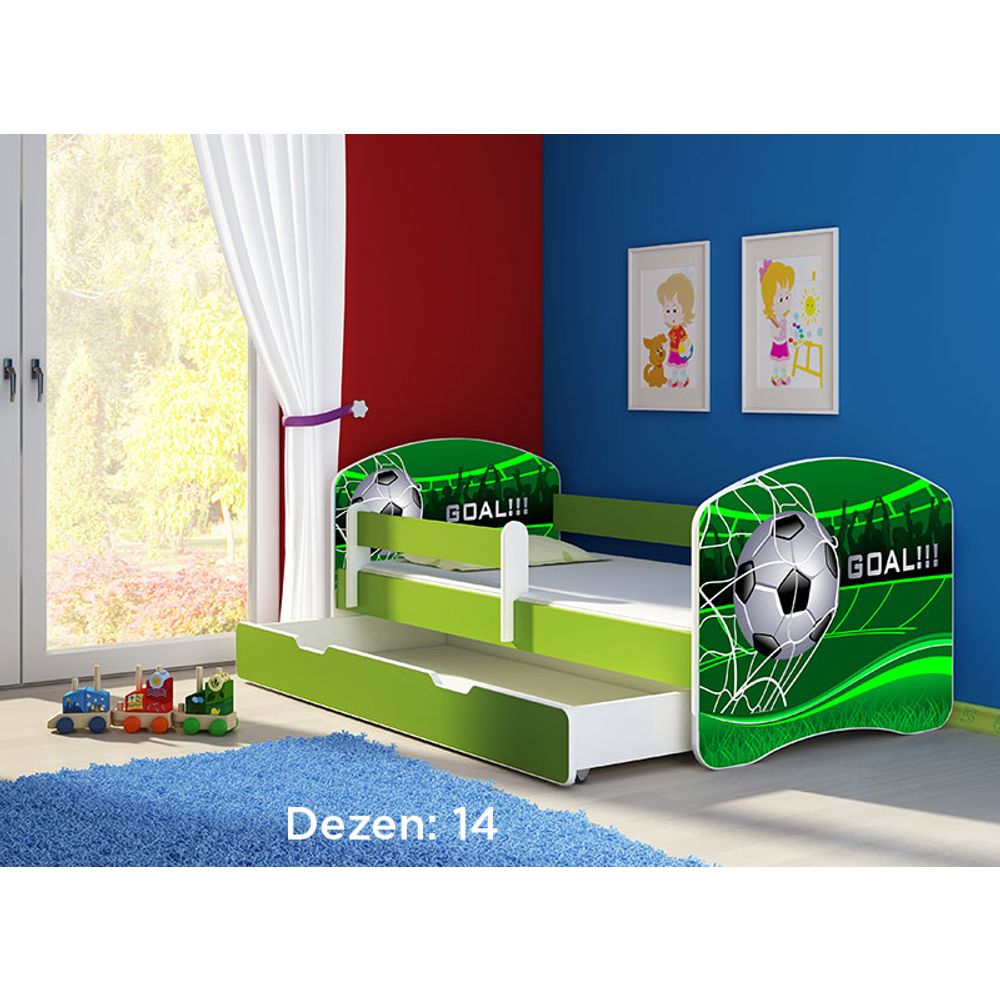 ACMA Dječiji krevet Acma II sa ladicom Green - 160x80cm - Dezen 14 slika 2