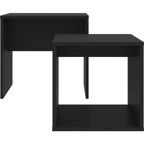 Set stolića za kavu crni 48 x 30 x 45 cm od iverice slika 4