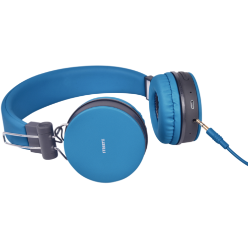 STREETZ Slušalice BT200 Naglavne Sklopive Bluetooth, 3.5 mm utor, PLAVE slika 4