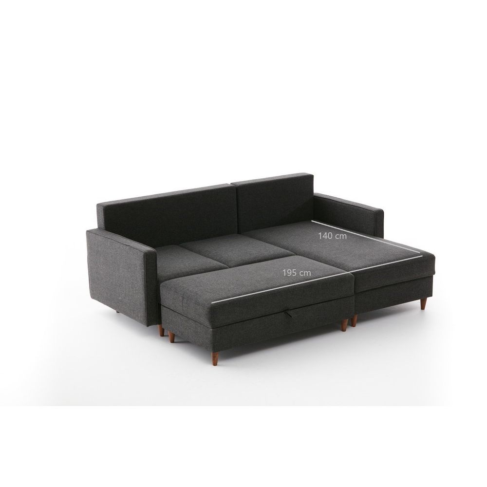 Eva Right - Ugao Sofa u Antracit Boji slika 10