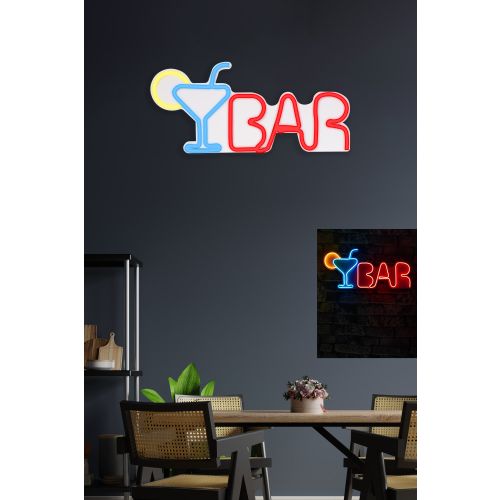 Wallity Ukrasna plastična LED rasvjeta, Bar - Multicolor slika 3