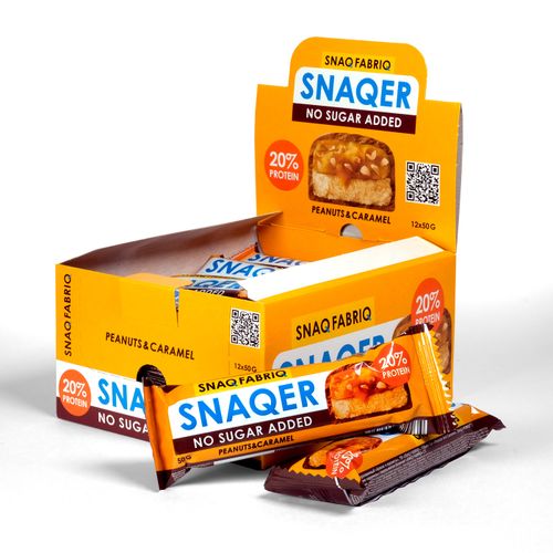 SNAQ FABRIQ Snaqer Preliveni bar - Kikiriki i karamela 50g slika 2