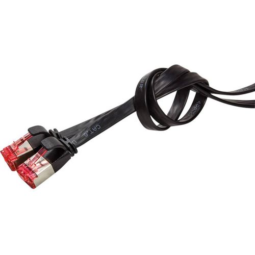 LogiLink CF2013S RJ45 mrežni kabel, Patch kabel cat 6 U/FTP 0.25 m crna pozlaćeni kontakti 1 St. slika 4