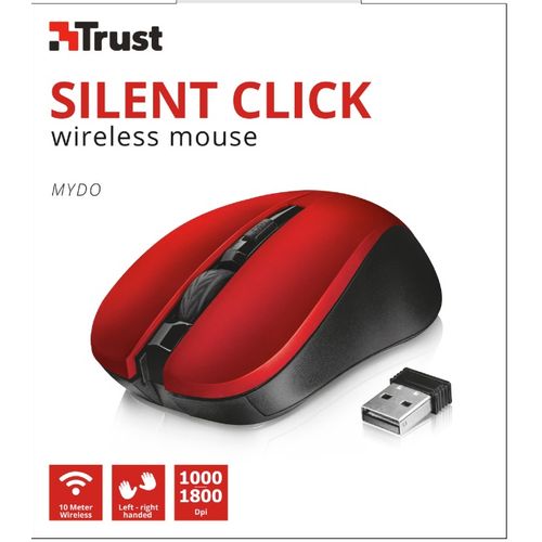 Miš TRUST Mydo Silent Click/bežicni/crvena slika 3