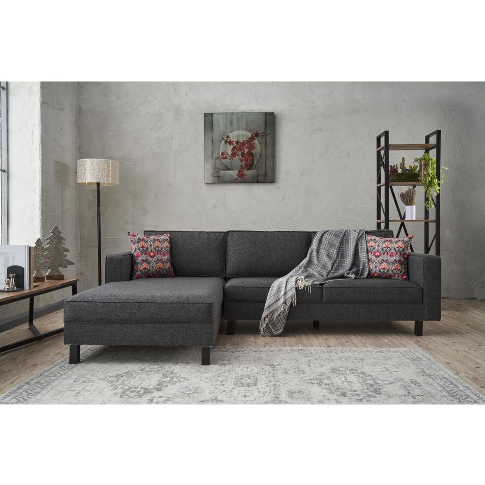 Kale Linen Left - Antracitni Ugaoni Sofe slika 1