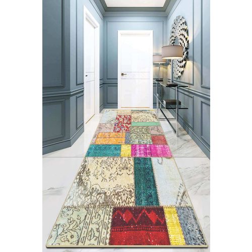 TANKA Staza Chaos Djt Multicolor Hall Carpet (80 x 300) slika 1