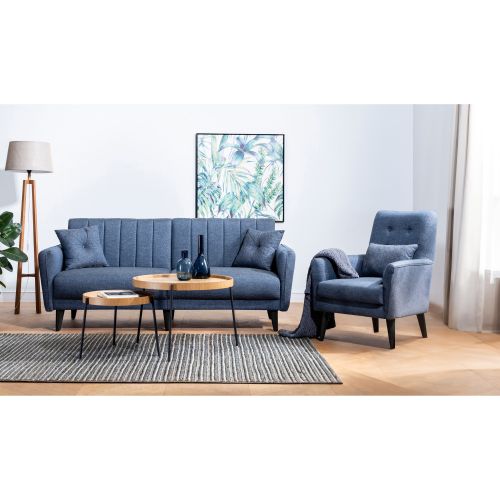 Atelier Del Sofa AQUA-TAKIM6-S 1048 Mornar Plavi Sofa-Bed Set slika 1