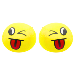 Mekana lopta smajli emoji lopta žuta 9 cm
