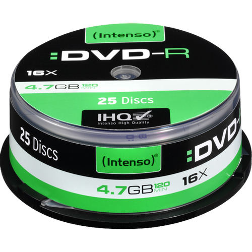 (Intenso) DVD-R 4,7GB pak. 25 komada Cake Box - DVD-R4,7GB/25Cake slika 1