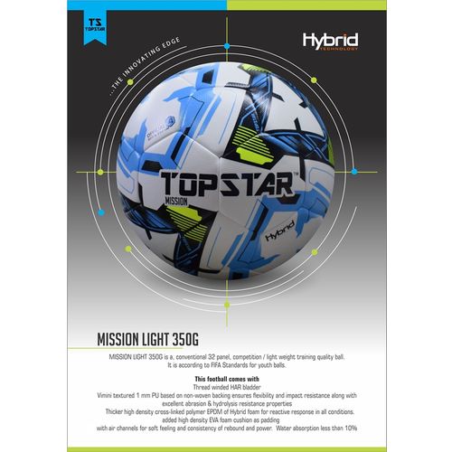 TOPSTAR Lopta Za Nogomet Mission Light slika 4