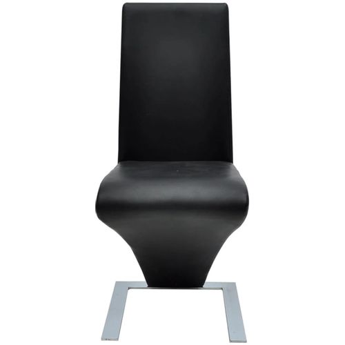 Blagovaonske stolice od umjetne kože 6 kom crne slika 28
