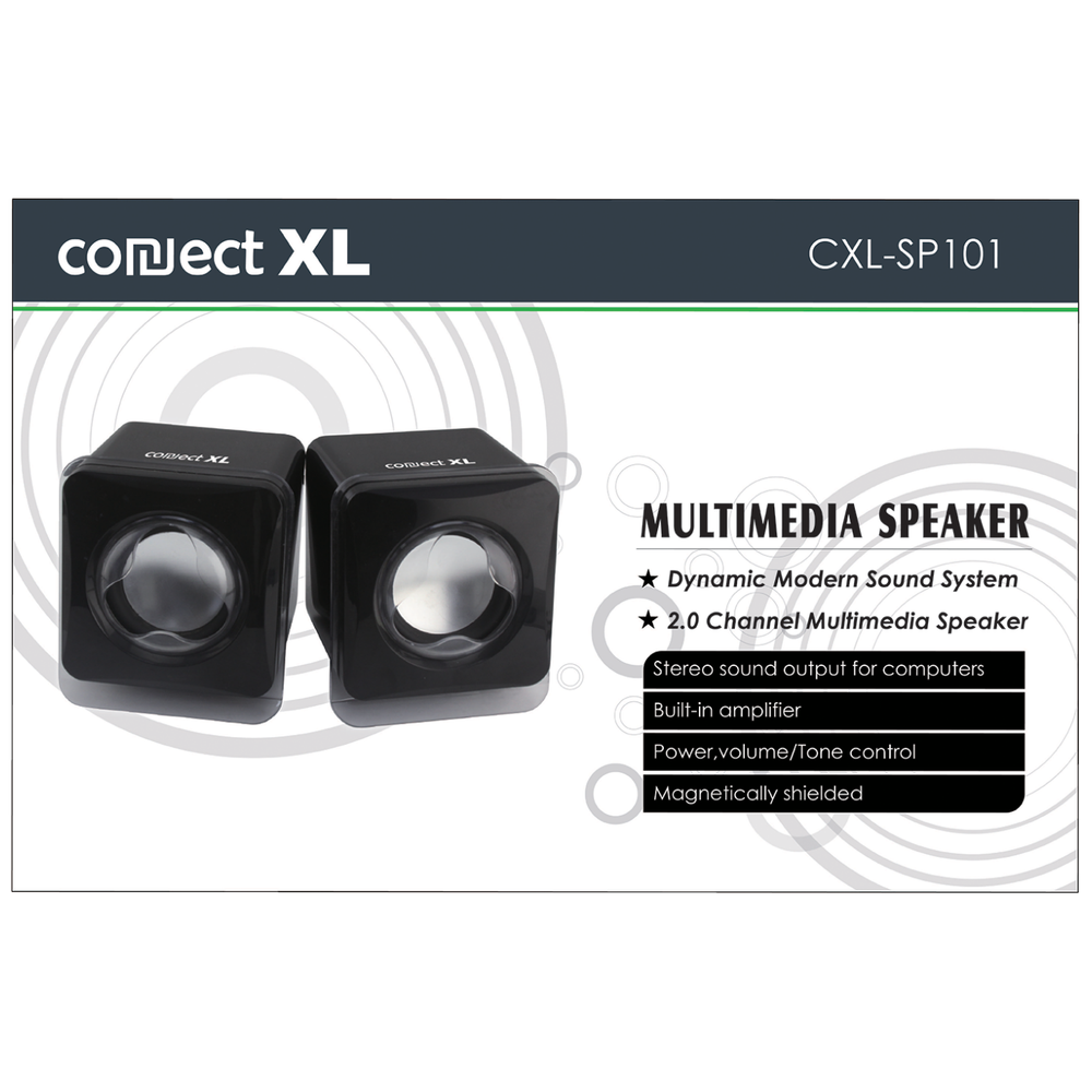 Connect XL Zvučnik, set,  2.0, USB 5V, boja crna - CXL-SP101 slika 1