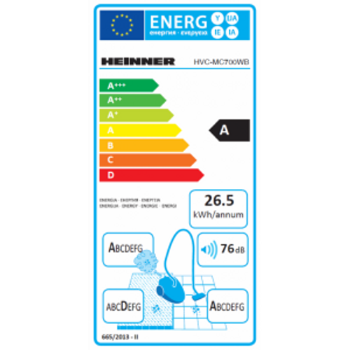 Heinner Usisavač HVC-MC700WB slika 10