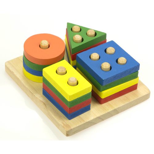 Montessori drveno edukativno sortiranje oblika slika 2