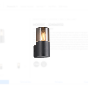 HOOSIC ZIDNA LAMPA BLACK,1XE27