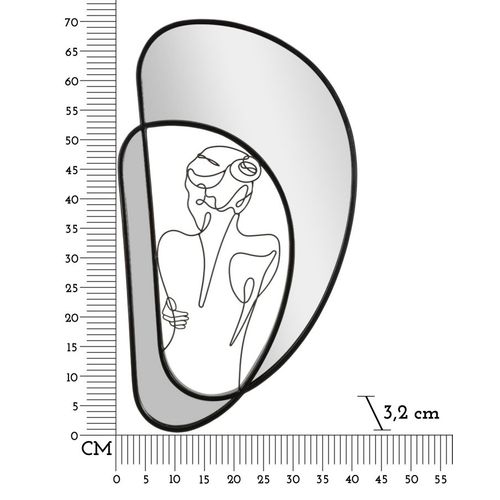 Mauro Ferretti Zidno ogledalo NUDITY 40,6X3,2X70,5 cm slika 6