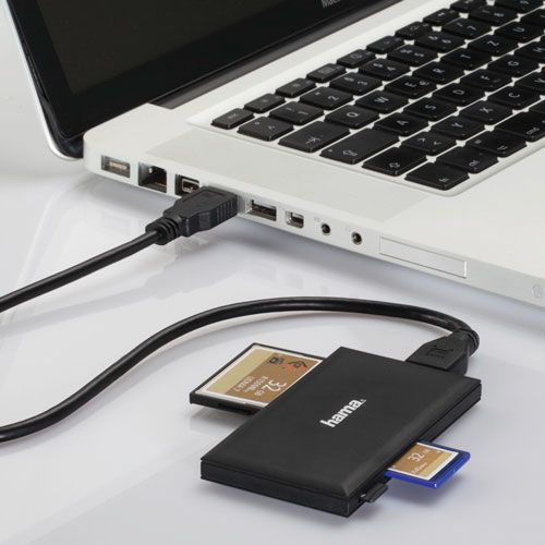 Hama USB 3.0 Multi citac kartica, SD/microSD/CF/MS,crni slika 3