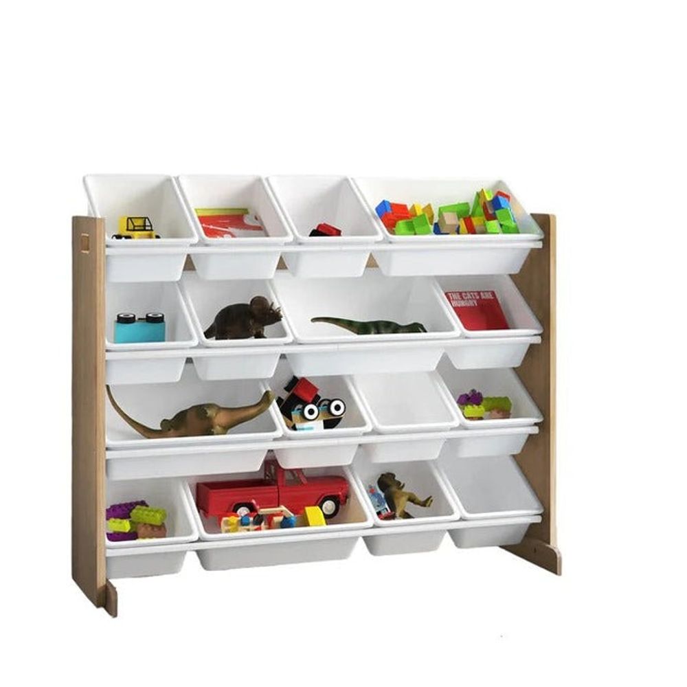 Kinder Home Dječija polica za igračke, Natur/Bijela slika 2