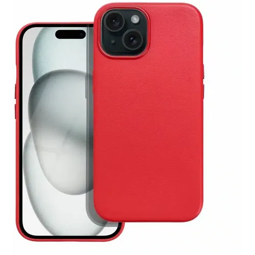 Kožna Mag Cover maska kompatibilna s MagSafe za iPhone 15 crvena slika 1