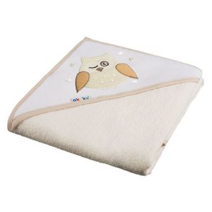 A1241 dječji ručnik s kapuljačom owl ecru