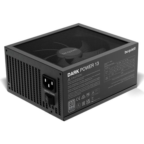 be quiet! BN334 DARK POWER 13 850W, 80 PLUS Titanium efficiency (up to 95.4%), ATX 3.0 PSU with full support for PCIe 5.0 GPUs and GPUs with 6+2 pin connector, Overclocking key switches between four 12V rails and one massive 12V rail slika 2