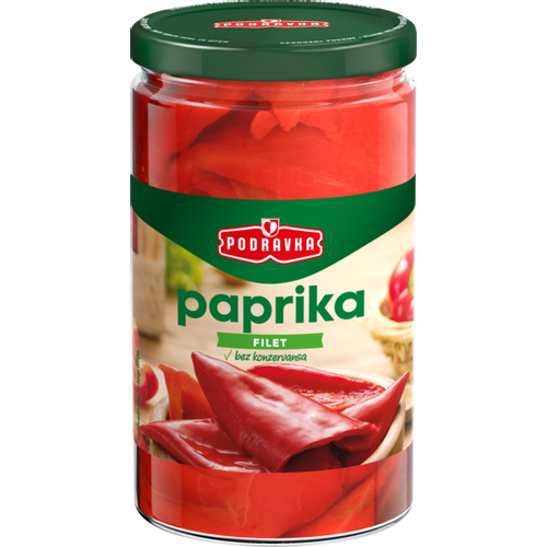 Podravka crvena paprika filet staklenka 660 g  slika 1