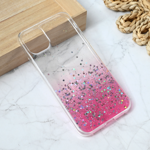 Torbica Silikonska Glitter za iPhone 11 6.1 roze slika 1