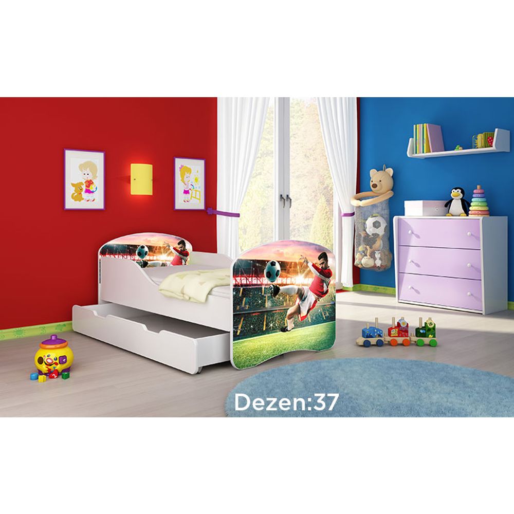 ACMA Dječiji krevet Acma I sa ladicom - 140x70cm - Dezen 37 slika 2