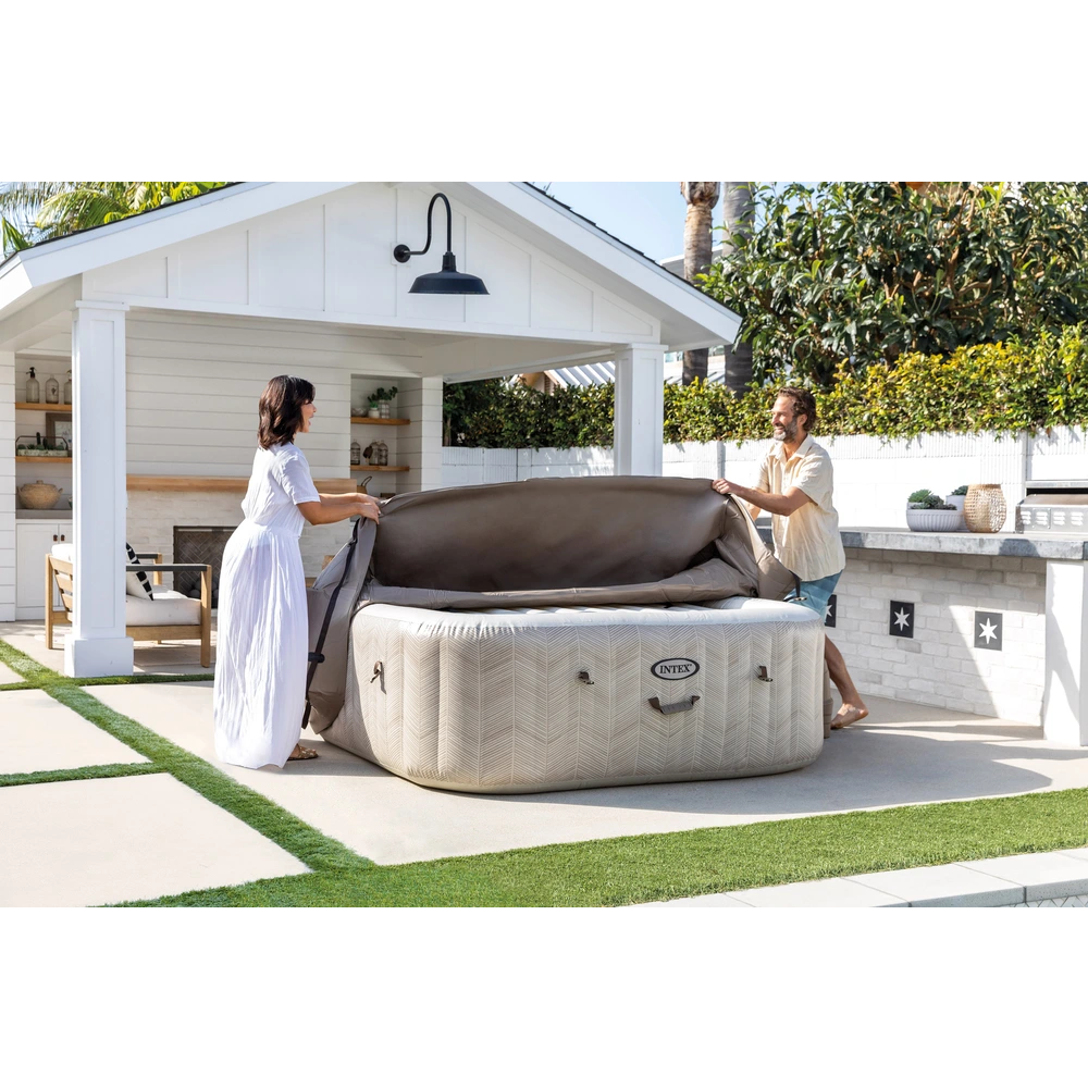 Intex hidromasažni bazen 196x196x71 cm Chevron Deluxe, kvadratni - 8472NP slika 7