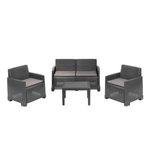 PROGARDEN set ISEO rattan antracit sa jastucima