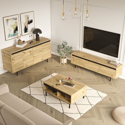 LV34-KL Oak
Black Living Room Furniture Set slika 2