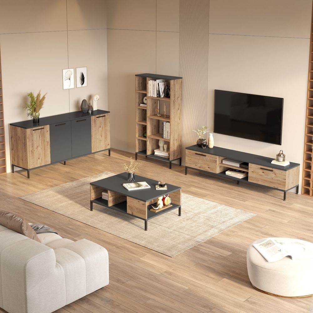 RL6-AA Atlantic Pine Anthracite Set Namještaja za Dnevnu Sobu slika 2