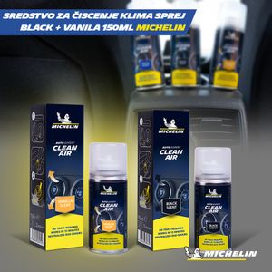 Michelin sredstvo za čišćenje klime sprej Vanila + Black - set 2 komada (2x150ml)