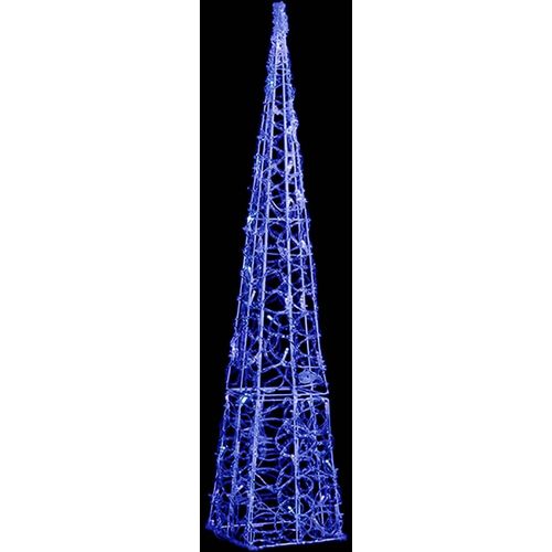 Akrilni ukrasni stožac s LED svjetlima plavi 90 cm slika 2