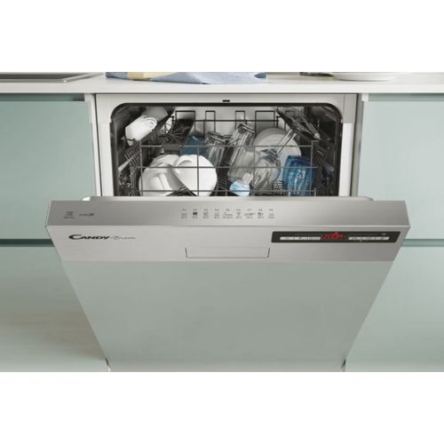 Candy CDSN 2D360PX Polu-integrisana mašina za pranje sudova, 13 kompleta, Inox, WiFi+Bluetooth, Širina 59.8 cm slika 2