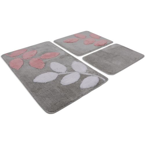 İnnovia - Grey Multicolor Acrylic Bathmat Set (3 Pieces) slika 4