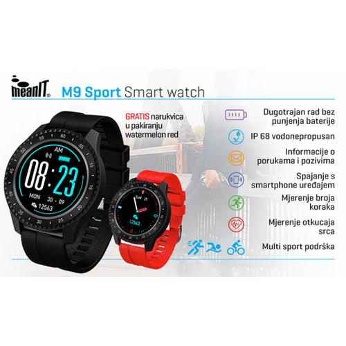 Smart watch M9 Sport Sat pametni, vodootporan IP68 slika 2