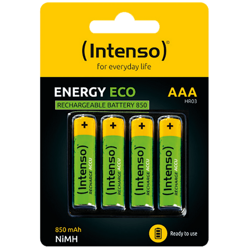 (Intenso) Baterija punjiva AAA / HR03, 850 mAh, blister 4 kom - AAA / HR03/850 slika 1