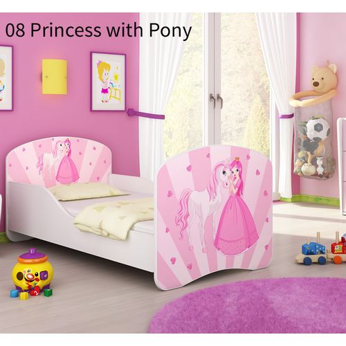 Dječji krevet ACMA s motivom 180x80 cm 08-princess-with-pony slika 1