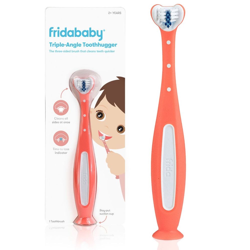 Frida Baby Dječija četkica za zube sa trostrukim uglom Toothhugger, Pink slika 1