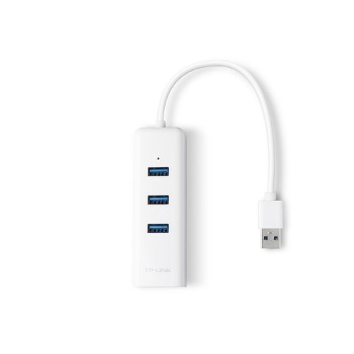 TP-LINK USB 3.0 Hub s 3 porta i Gigabit Ethernet Adapter 2u1 slika 1