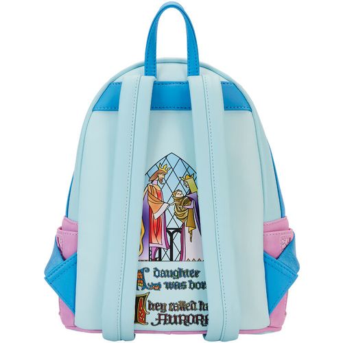 Loungefly Disney Sleeping Beauty Castle Three Good Fairies Stained Glass backpack 26cm slika 4