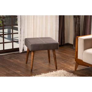 Atelier Del Sofa Urga Pouffe sa Drvenim Nogama - Antracit