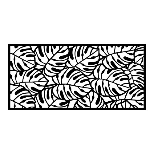 Wallity Metalna zidna dekoracija, Decorative Panel 6 - Black slika 3