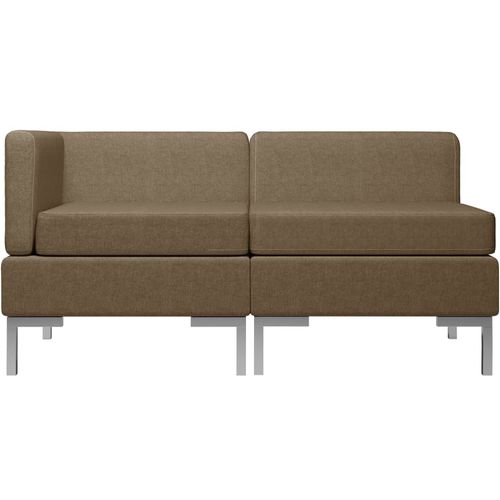 2-dijelni set sofa od tkanine smeđi slika 22