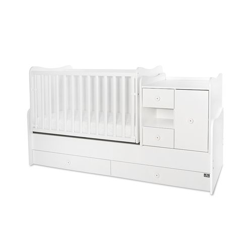 LORELLI MiniMAX Modularni krevetić 4in1 s Mehanizmom Ljuljanja White 190x72 cm slika 1