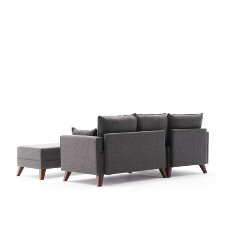 Atelier Del Sofa Kutna garnitura na razvlačenje, Antracit, Bella Mini Corner Sofa Left - Anthracite slika 7