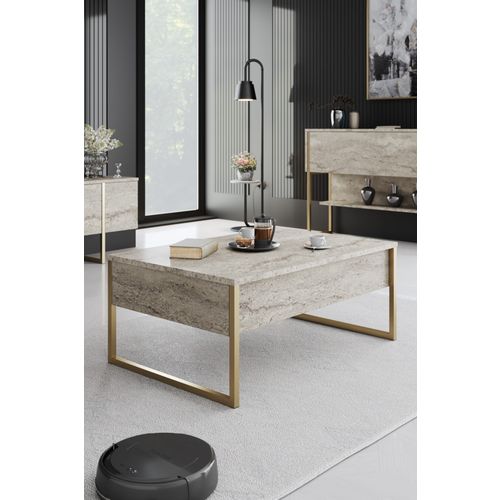 Luxe Set - Travertine, Gold TravertineGold Living Room Furniture Set slika 6