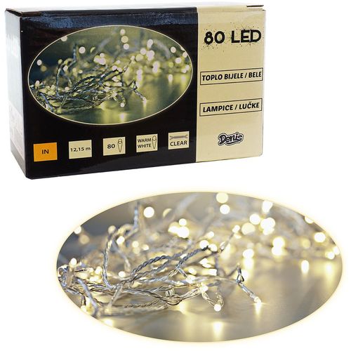 ***80 LED lanac na baterije t. beo slika 1